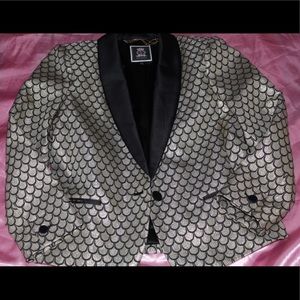 Juicy Couture Gold Mermaid Pattern Blazer